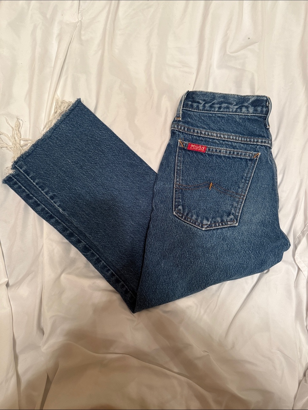 Mudd Straight-Leg Jeans in Medium Blue Denim